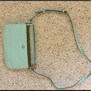 Aqua Coach Crossbody Purse